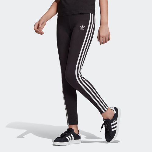 adidas 3 stripe leggings black