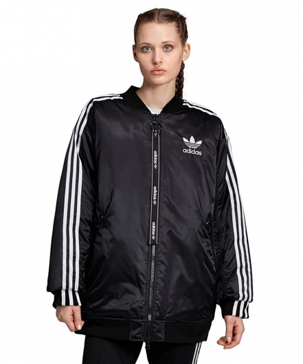 adidas Originals ED7600 LONG BOMBER JACKET BLACK [008 （ゼロ・ゼロ・エイト）]