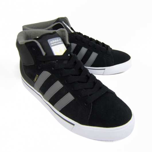 アディダス スケートボーディング) adidas Skateboarding G65906 CAMPUS VULC MID キャンパス バルカ ミッド  BLACK×GREY×WHITE [008 （ゼロ・ゼロ・エイト）]